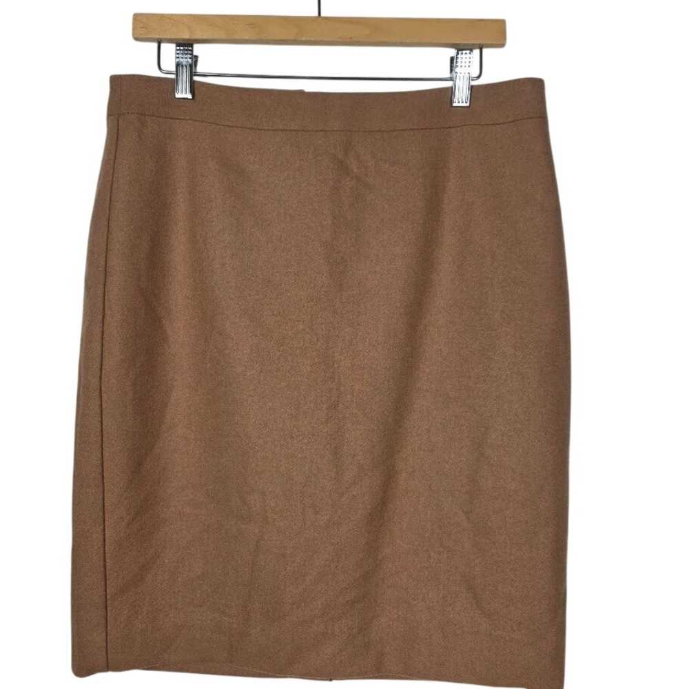J.Crew Pencil Skirt Women 10 Brown Wool Blend 46575 New Office Career Classic
